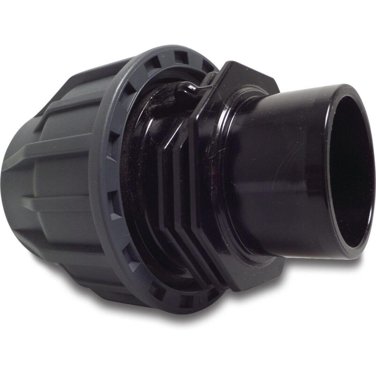 Jasonflex Overgangssok PP/PVC-U 50 mm knel x lijmspie 16bar grijs/zwart | Aantal 1 PCS