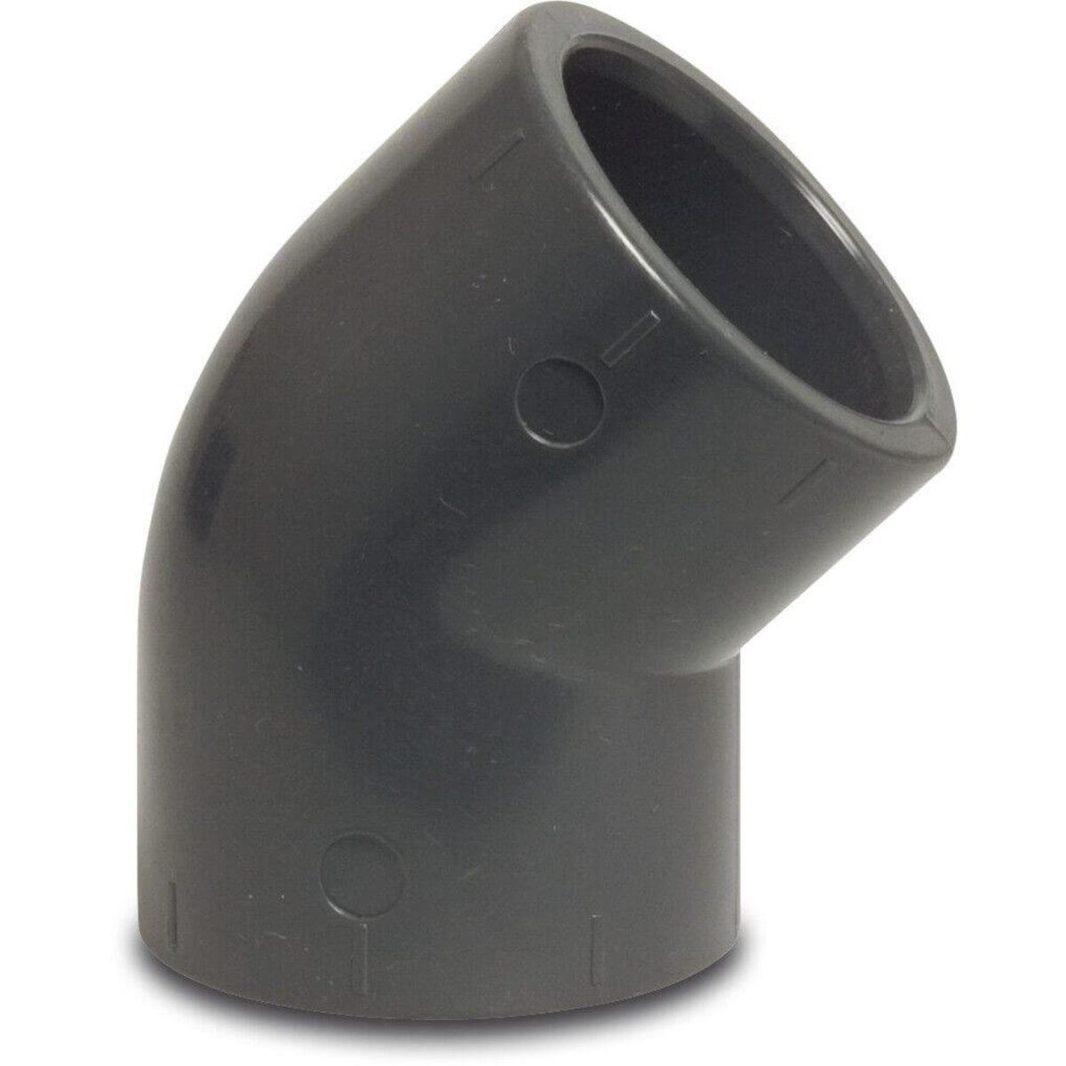 Knie 45° PVC-U 110 mm lijmmof 16bar grijs | Aantal 1 PCS