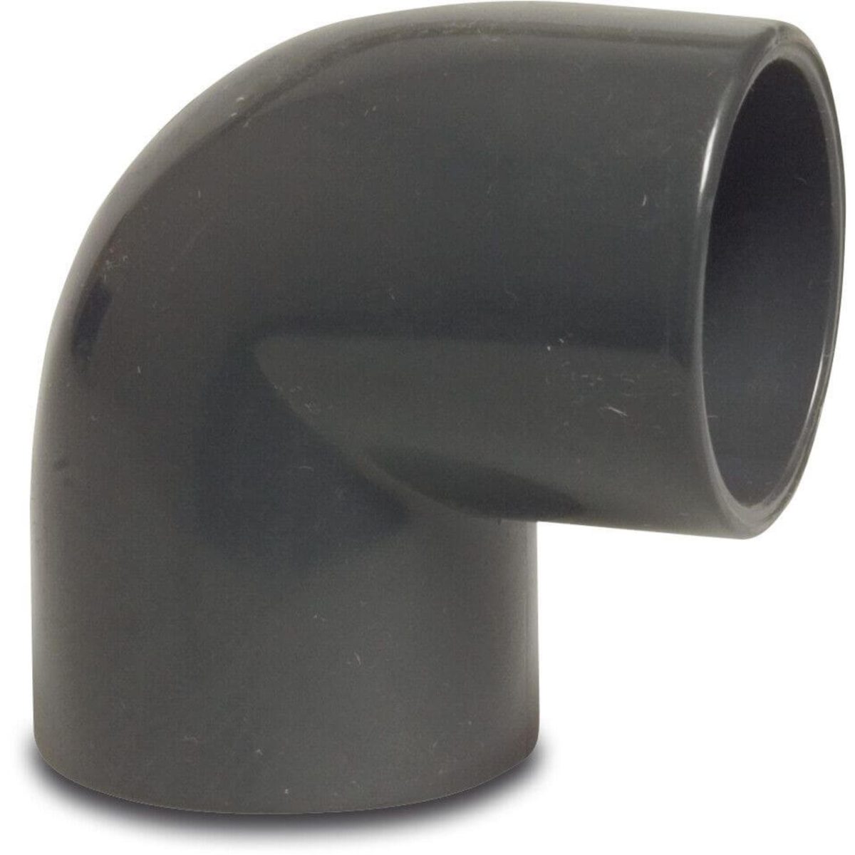 Knie 90° PVC-U 63 mm lijmmof 16bar grijs | Aantal 1 PCS