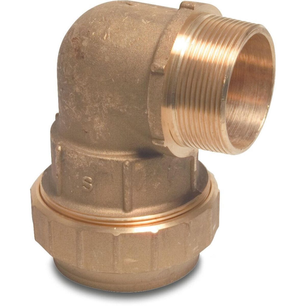 Knie 90° messing 25 mm x 3/4" knel x buitendraad 16bar DVGW | Aantal 1 PCS