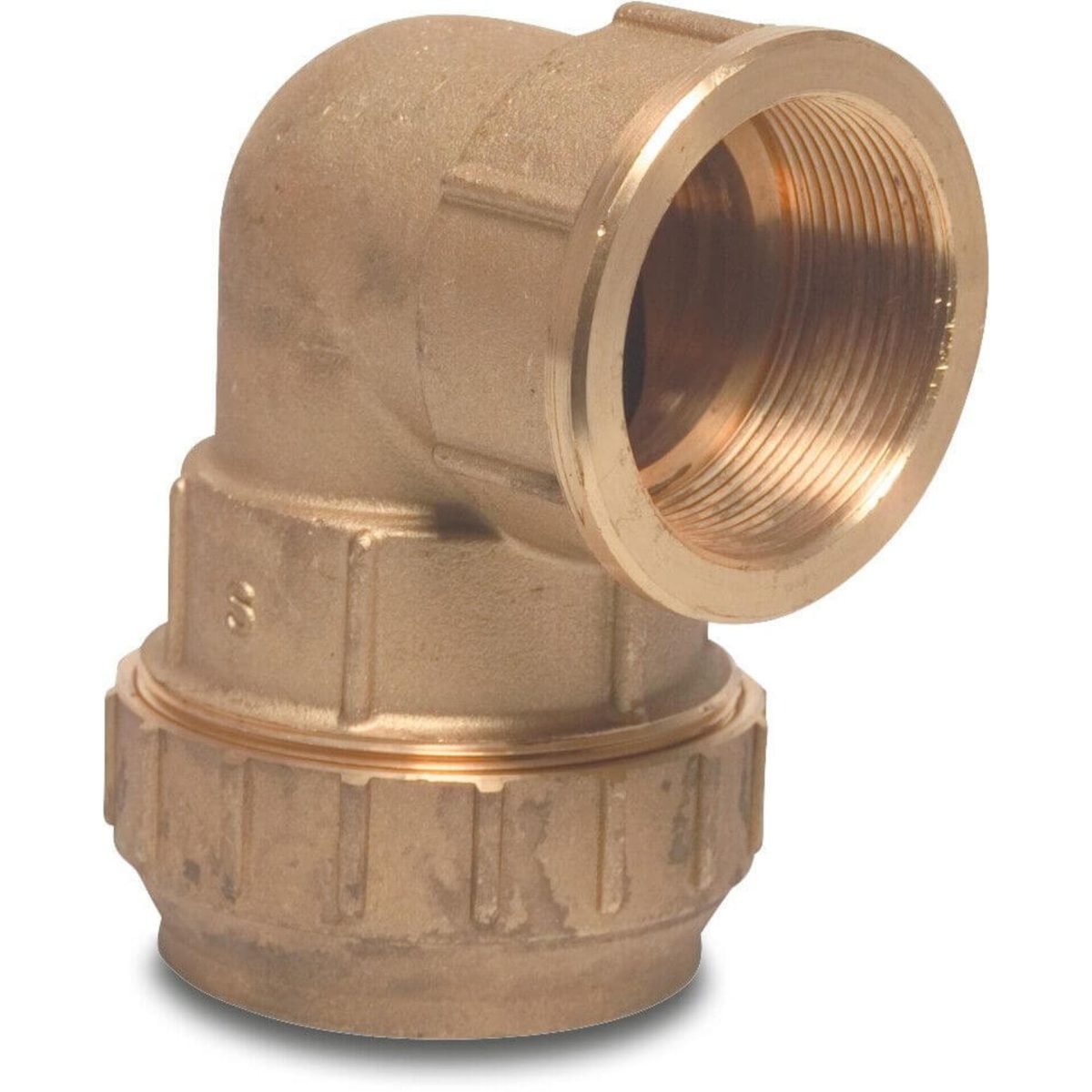 Knie 90° messing 50 mm x 1 1/2" knel x binnendraad 16bar DVGW | Aantal 1 PCS