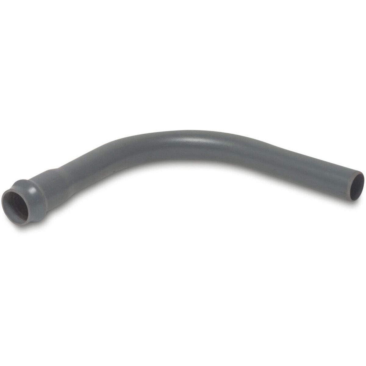 Lange bocht 90° PVC-U 160 mm manchet x spie 10bar grijs | Aantal 1 PCS