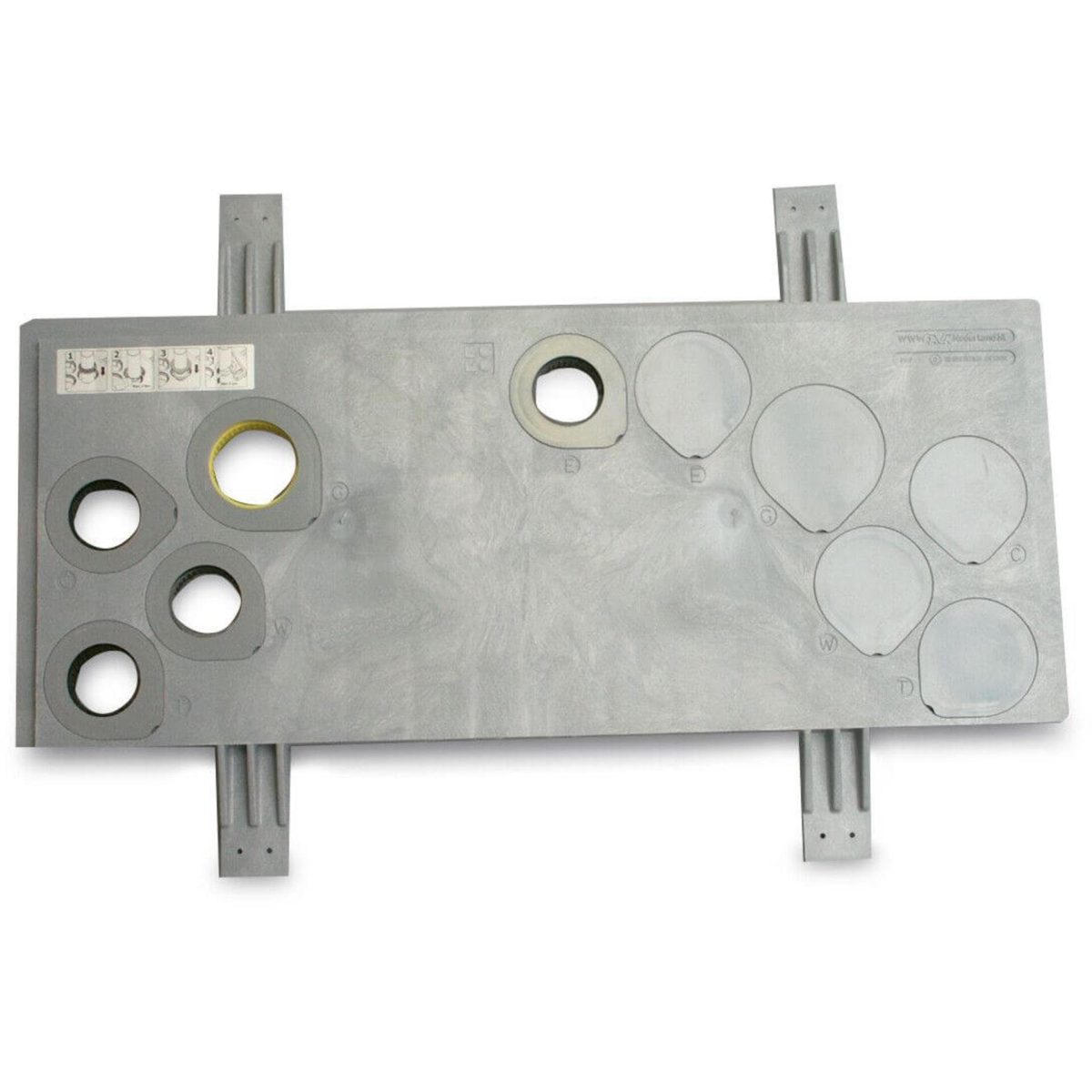 Meterkastvloerplaat HDPE grijs KOMO type Standaard