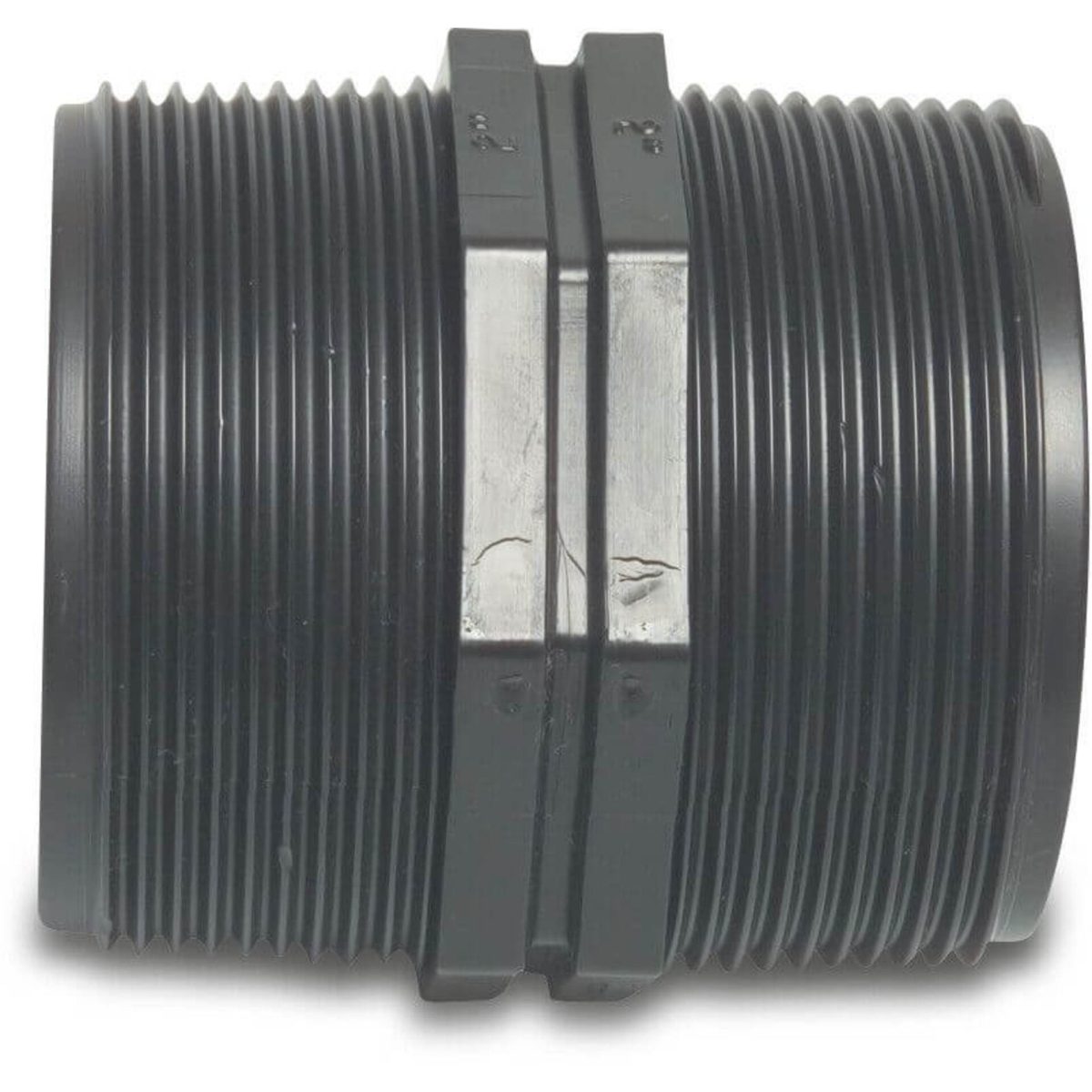 Nippel PP 3" buitendraad 6bar zwart | Aantal 1 PCS