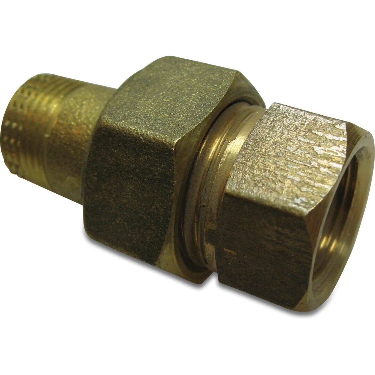 Nr. 341 Koppeling brons 1 1/4" binnendraad x buitendraad 25bar type conisch | Aantal 1 PCS