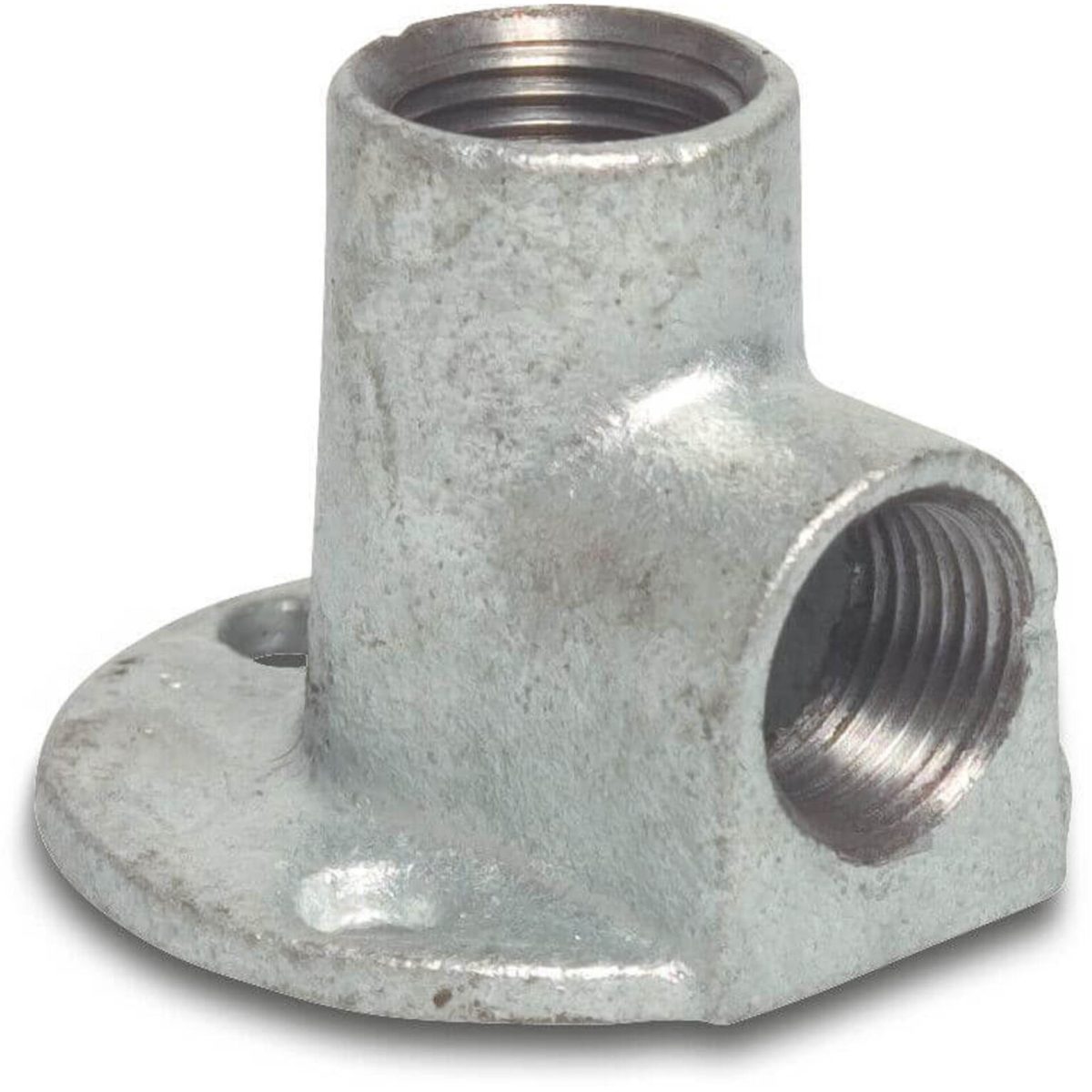 Nr. 471 Muurplaat 90° gietijzer gegalvaniseerd 1" binnendraad P1 | Aantal 1 PCS