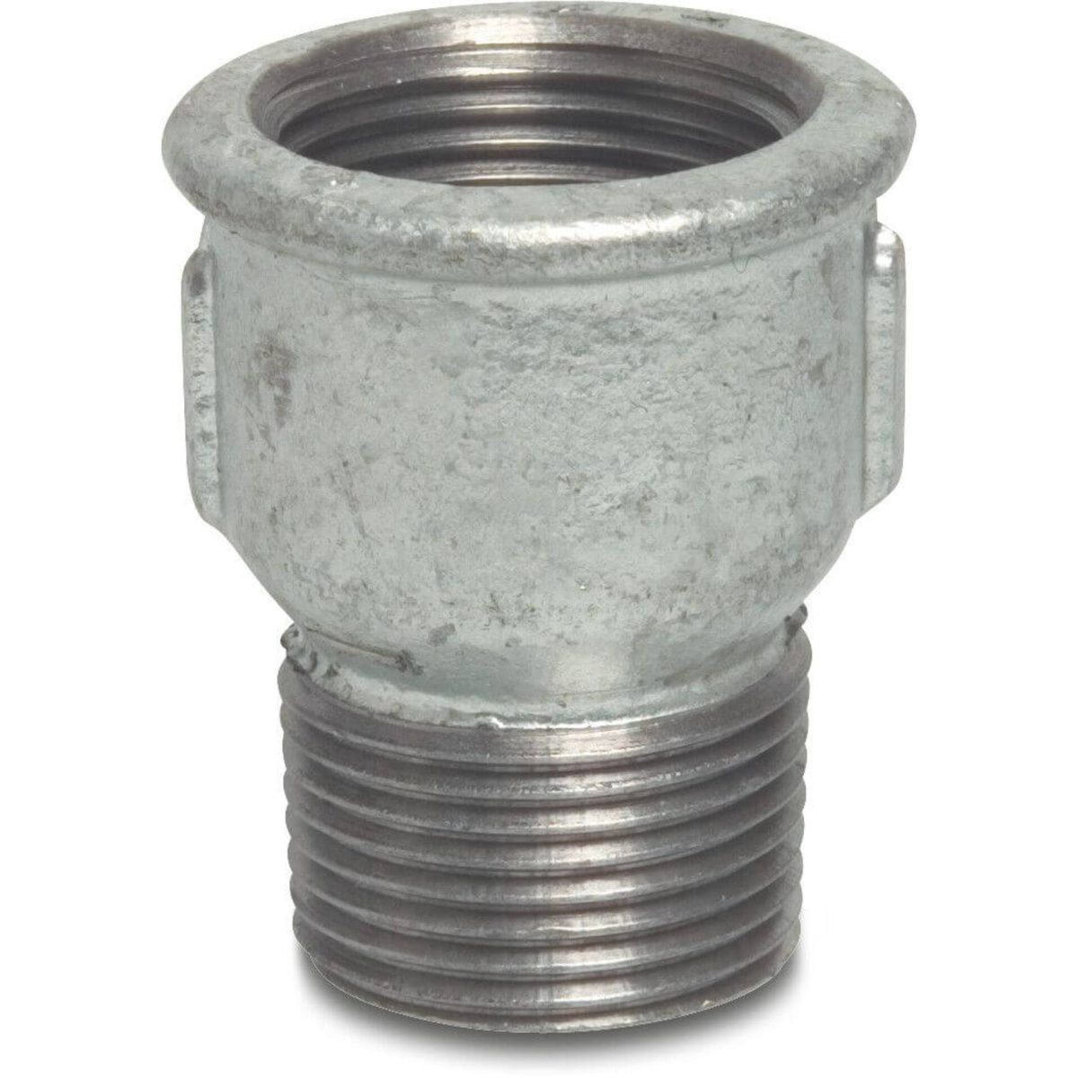Nr. 529A Soknippel gietijzer gegalvaniseerd 3/4" binnendraad x buitendraad S1 | Aantal 10 PCS