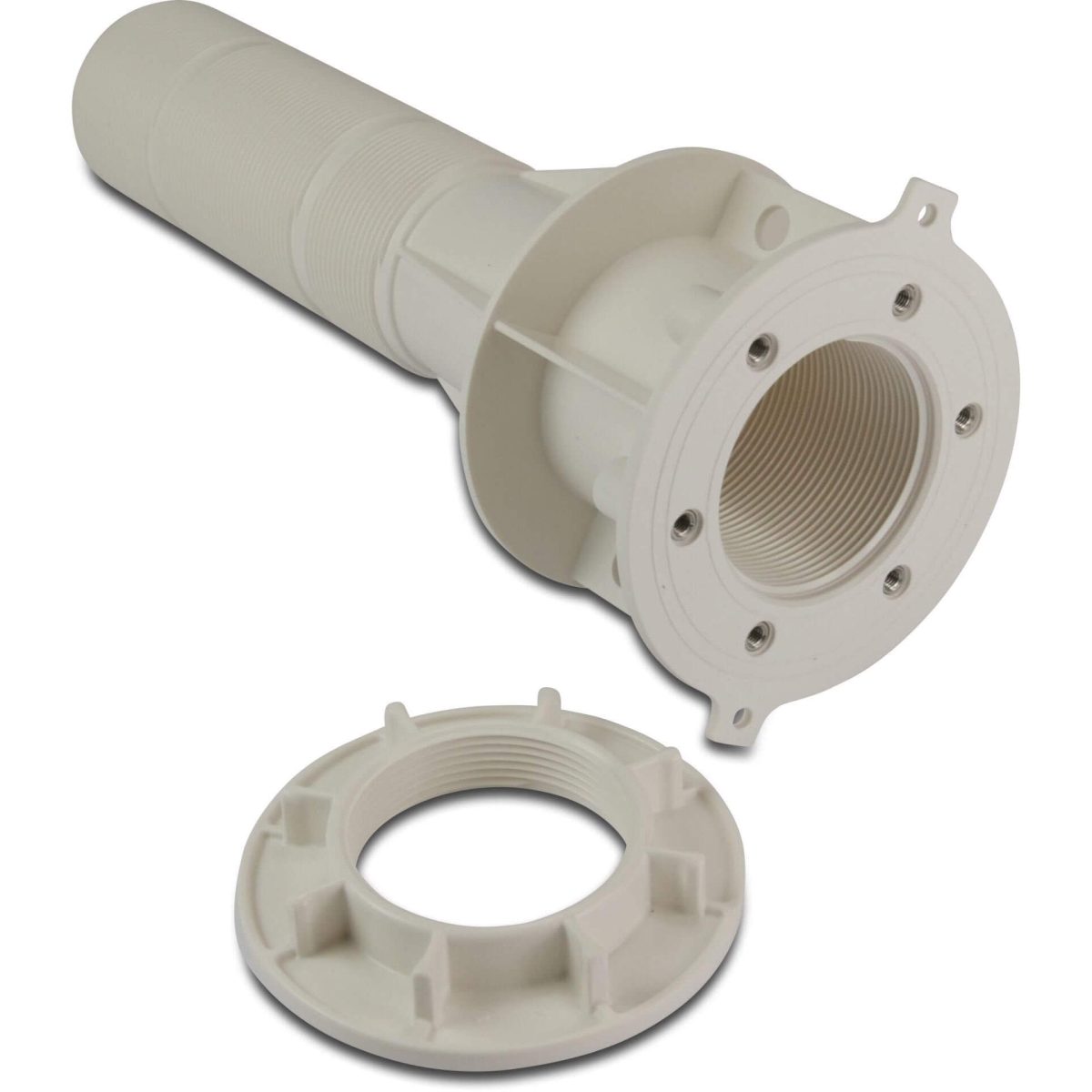 Ocean Wandgeleiding ABS 2" buitendraad x binnendraad wit 300 mm | Aantal 1 PCS