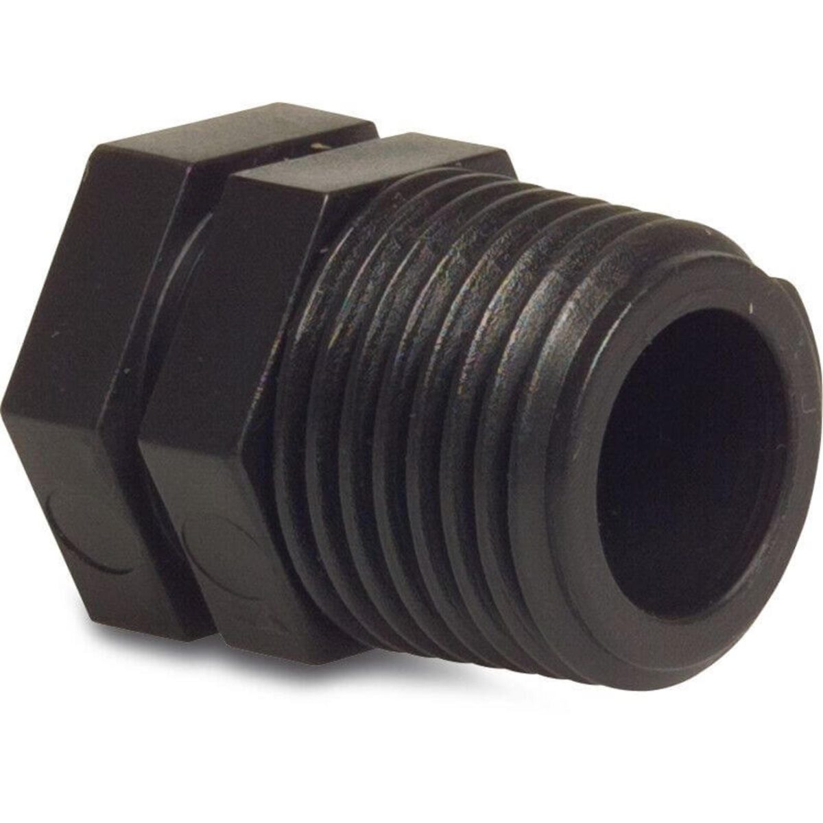 Plug PP 3/4" buitendraad 10bar zwart S1 | Aantal 1 PCS