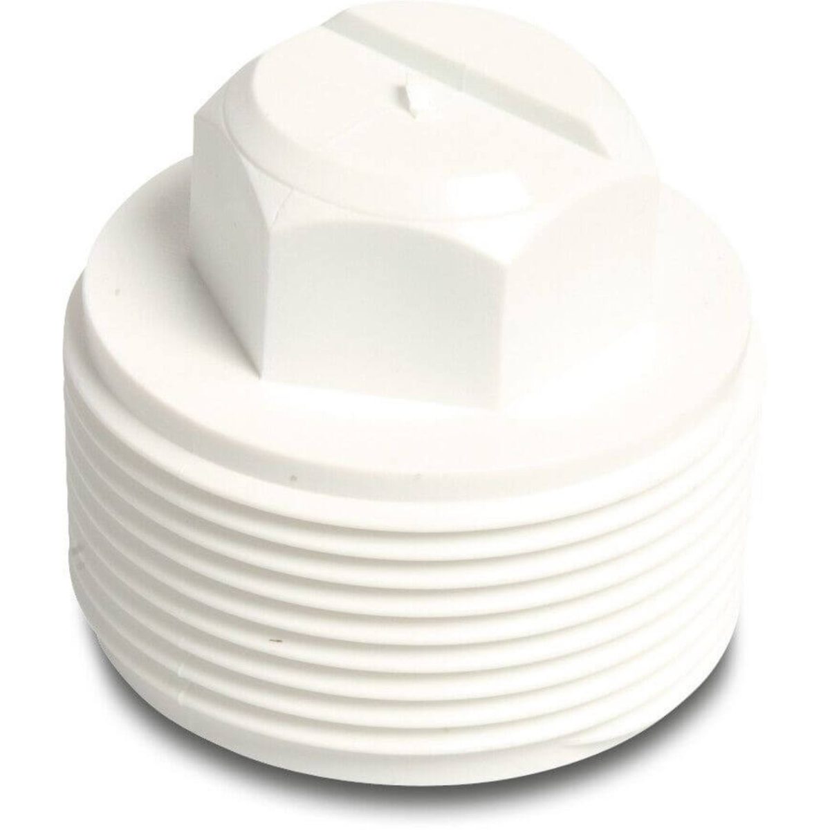 Plug PVC-U 1 1/2" buitendraad 10bar wit | Aantal 1 PCS