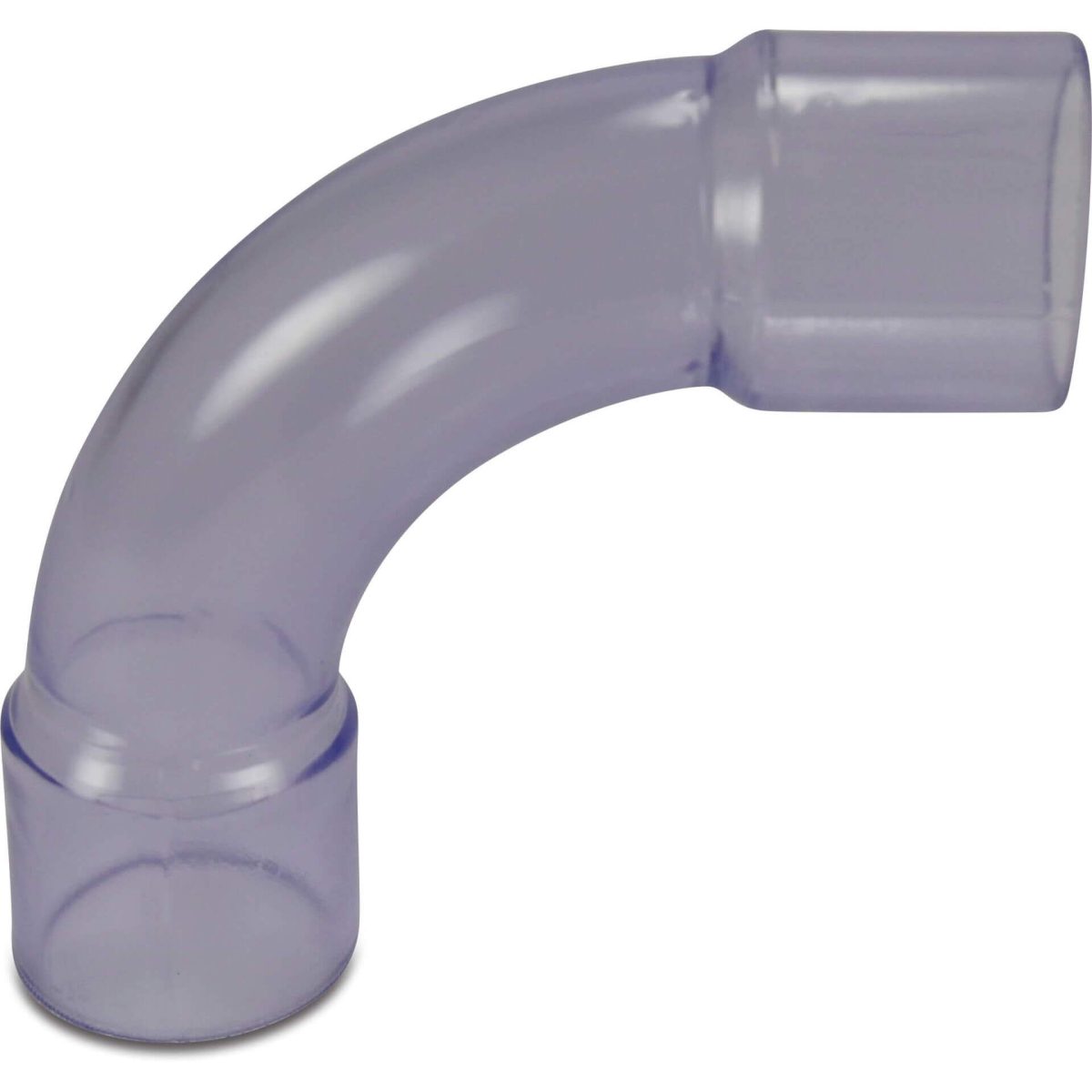 Profec Bocht 90° PVC-U 63 mm lijmmof 10bar transparant type handgevormd | Aantal 1 PCS
