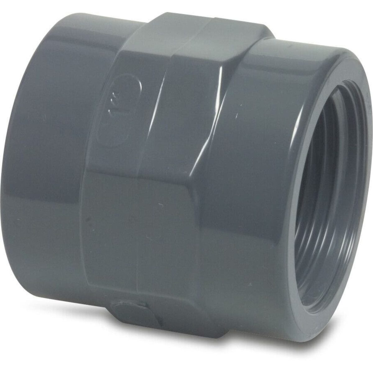 Profec Draadsok PVC-U 1 1/2" binnendraad 10bar grijs | Aantal 1 PCS