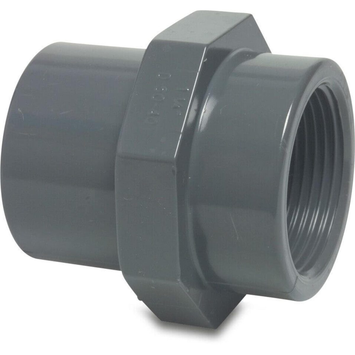 Profec Draadsok PVC-U 16/20 mm x 1/2" lijmmof/spie x binnendraad 10bar grijs | Aantal 20 PCS
