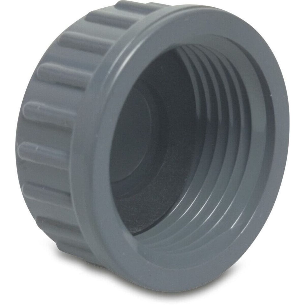 Profec Eindkap PVC-U 1 1/4" binnendraad 10bar grijs type vlak | Aantal 10 PCS