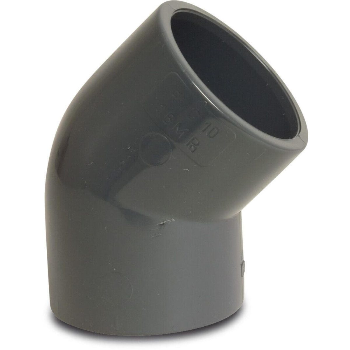 Profec Knie 45° PVC-U 200 mm lijmmof 10bar grijs | Aantal 1 PCS