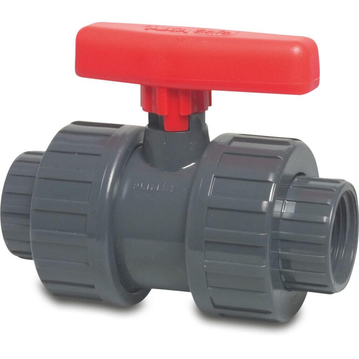 Profec Kogelkraan PVC-U 1 1/2" binnendraad 16bar DN40 grijs type Safe 625 | Aantal 1 PCS