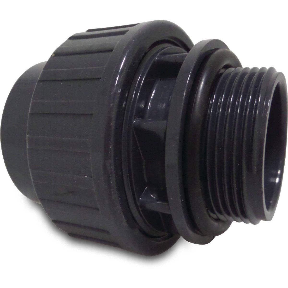Profec Koppeling met O-ring PVC-U 63 mm x 2" lijmmof x buitendraad 10bar grijs | Aantal 1 PCS