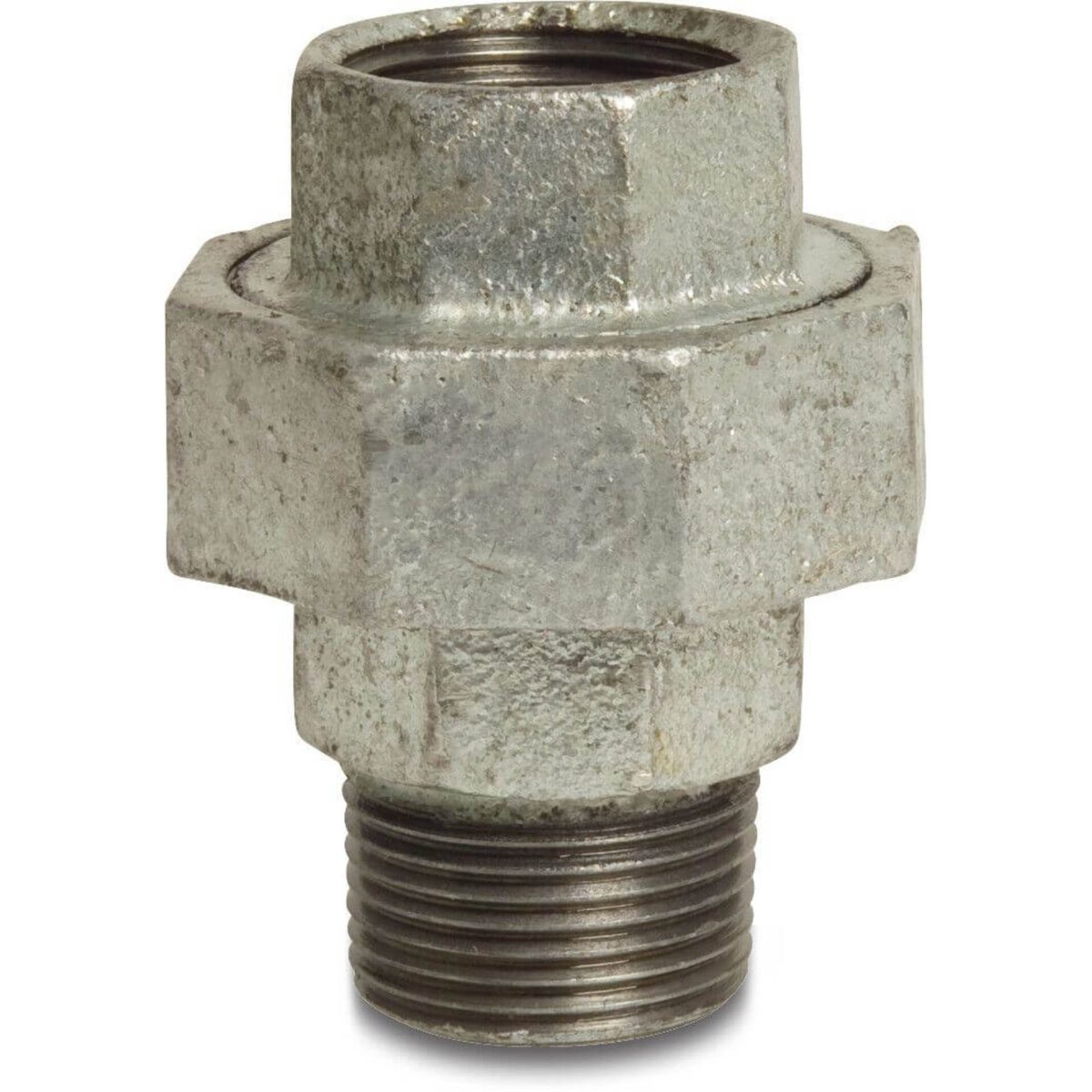 Profec Nr. 341 Koppeling gietijzer gegalvaniseerd 1/2" binnendraad x buitendraad 25bar DVGW type conisch | Aantal 10 PCS
