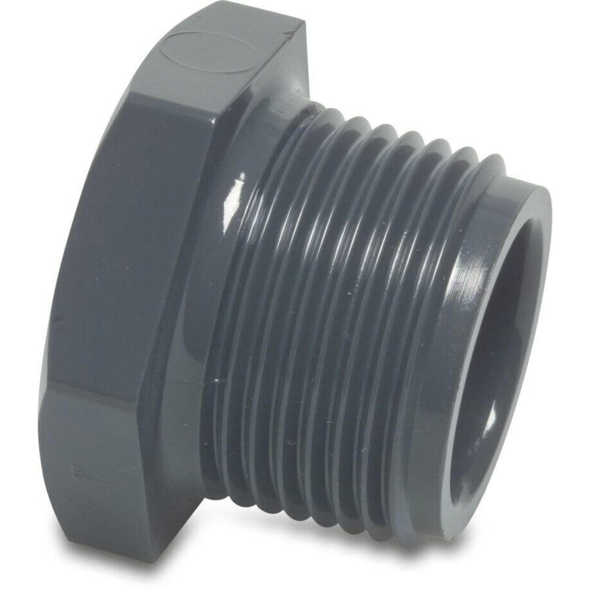 Profec Plug PVC-U 1 1/2" buitendraad 10bar grijs | Aantal 10 PCS