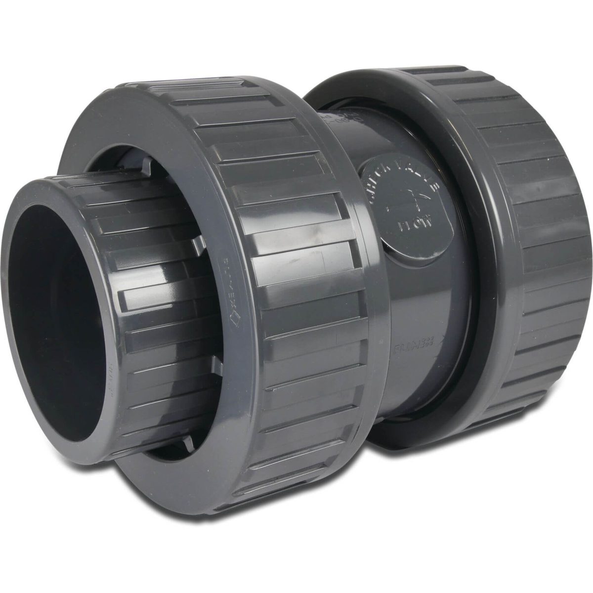Profec Terugslagklep veerbelast PVC-U 20 mm lijmmof 16bar DN15 grijs type 5000 | Aantal 1 PCS