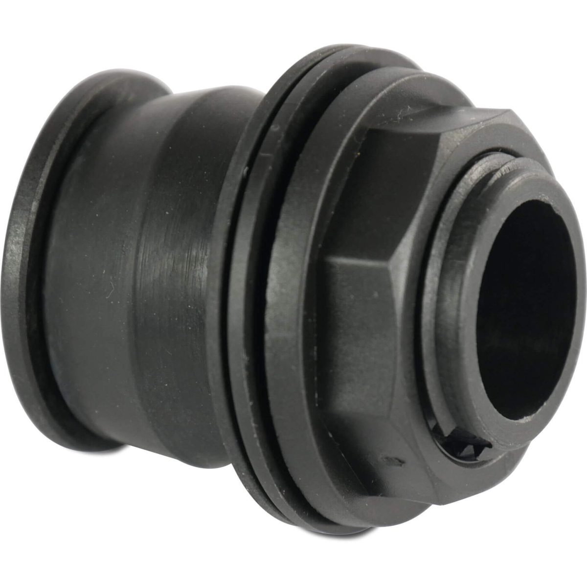 Push-in Doorvoer PP 1 1/2" buitendraad 4bar zwart | Aantal 1 PCS