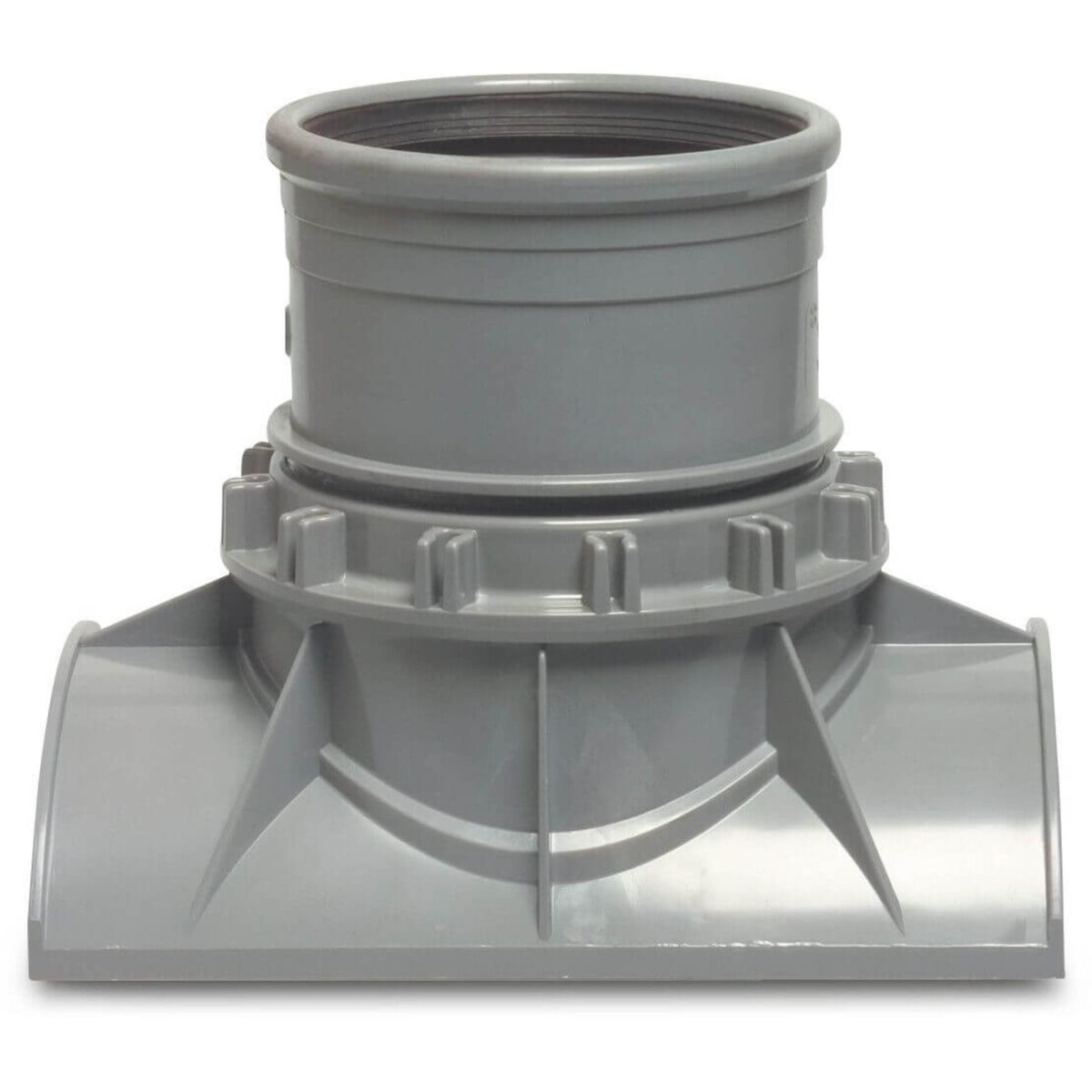 Schroefinlaat PVC-U 250 mm x 160 mm SN8 schroefinlaat x manchet grijs KIWA/KOMO | Aantal 1 PCS