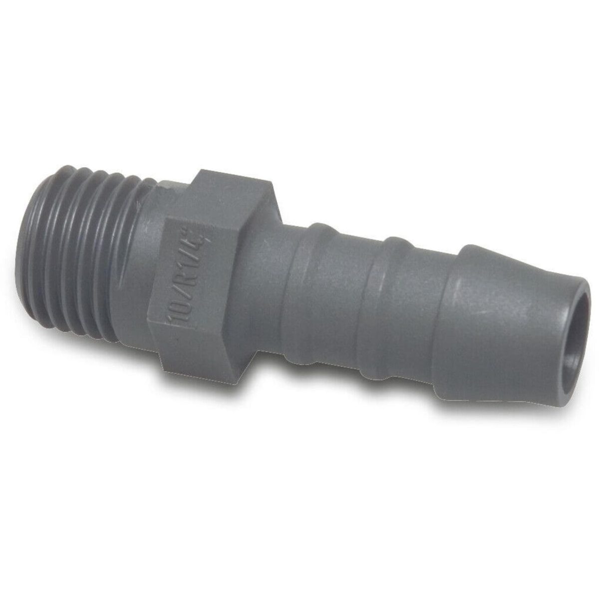 Slangtule nylon 1/2" x 12 mm buitendraad x slangtule 10bar grijs | Aantal 10 PCS