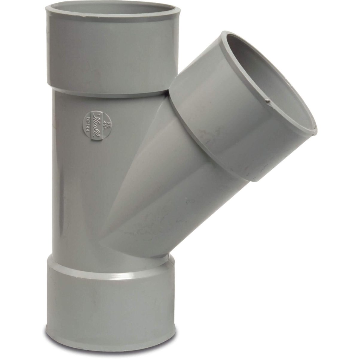 T-stuk 45° PVC-U 100 mm lijmmof grijs KOMO | Aantal 1 PCS