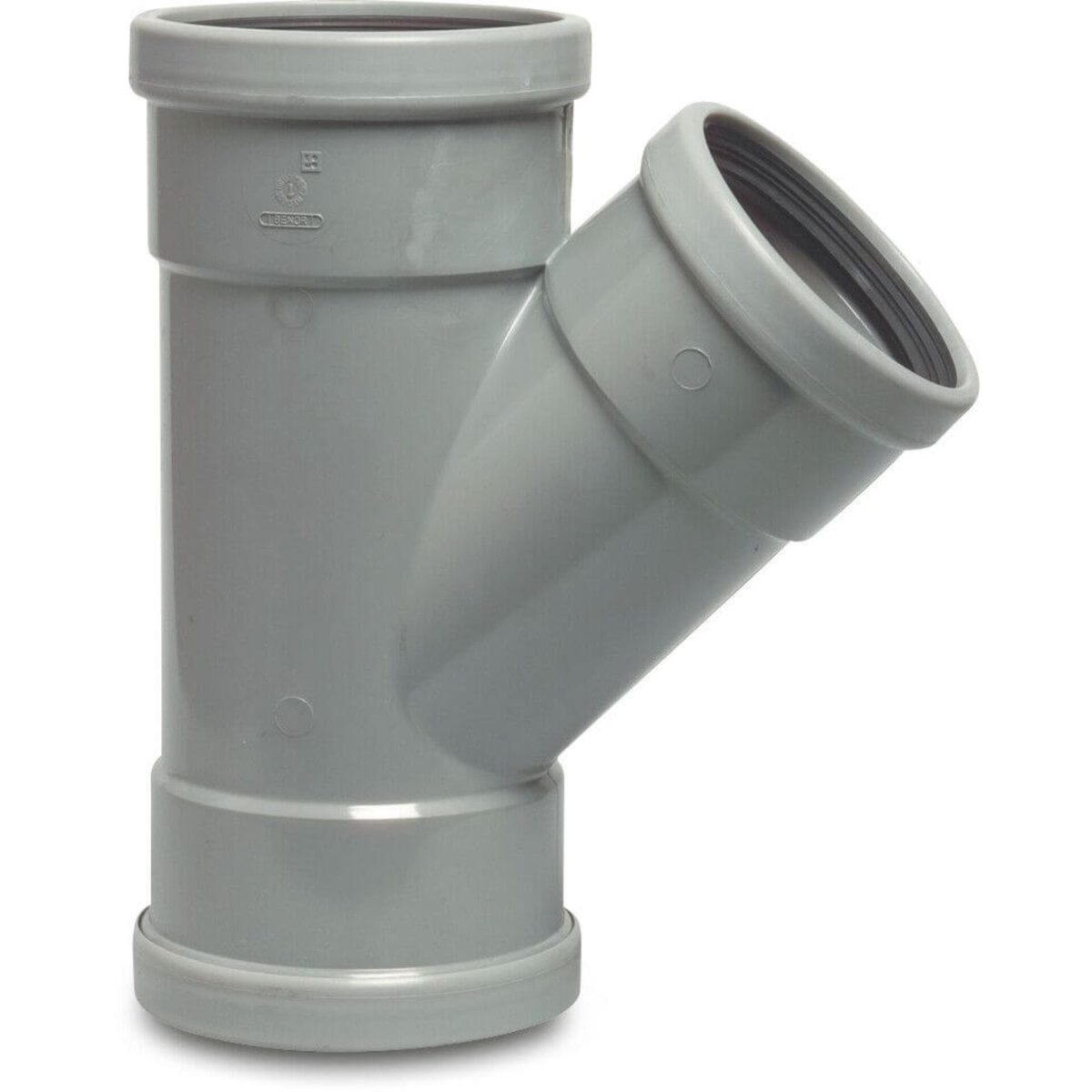 T-stuk 45° PVC-U 315 mm x 250 mm x 315 mm SN4 manchet grijs KOMO/BENOR | Aantal 1 PCS