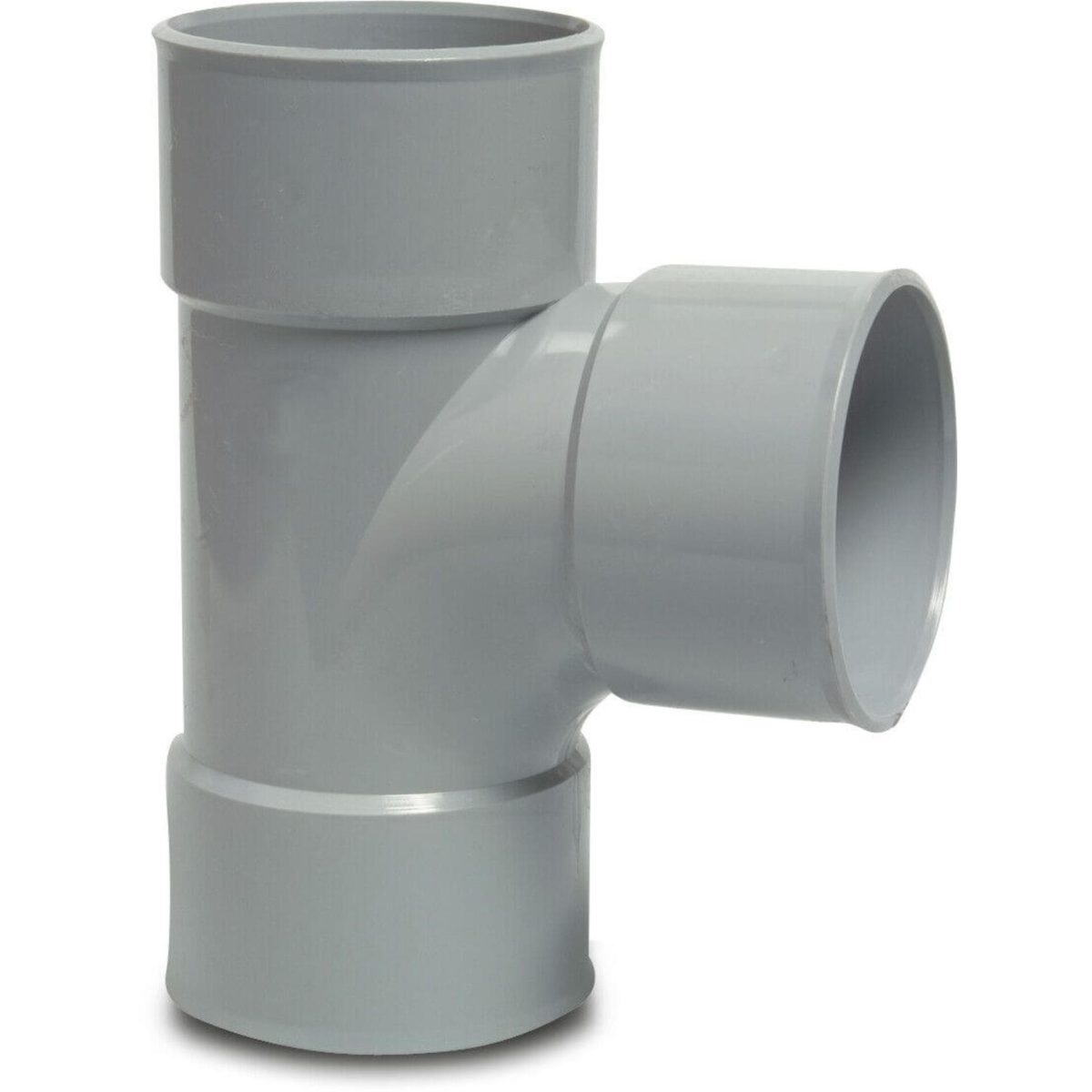T-stuk 87° PVC-U 125 mm lijmmof grijs KOMO | Aantal 1 PCS