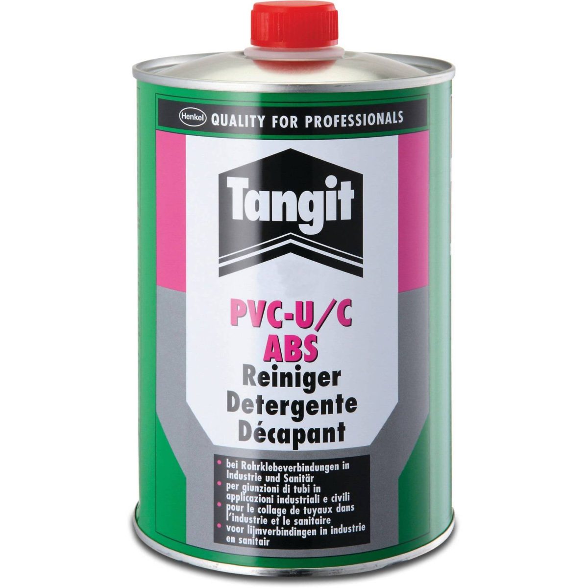 Tangit Reinigingsmiddel 1ltr type PVC-U/C ABS label EN/DE/NL/FR/IT | Aantal 1 PCS