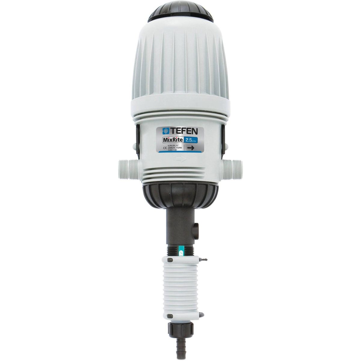 Tefen Doseerpomp 3/4" x 16 mm x 3/4" buitendraad x slangtule x buitendraad type MixRite 2.5 On/Off 0.4% - 4% | Aantal 1 PCS
