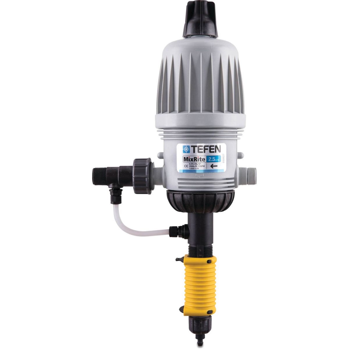 Tefen Doseerpomp 3/4" x 16 mm x 3/4" buitendraad x slangtule x buitendraad type MixRite 2.5 On/Off external by-pass 0.4% - 4% | Aantal 1 PCS