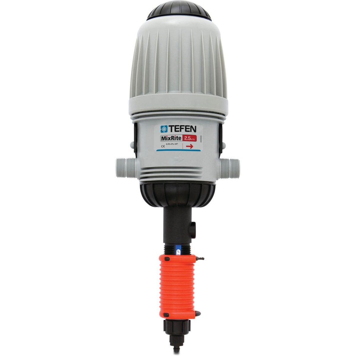 Tefen Doseerpomp voor pluimvee 3/4" x 10 mm x 3/4" buitendraad x slangtule x buitendraad type MixRite 2.5 PO 0.3% - 2% | Aantal 1 PCS