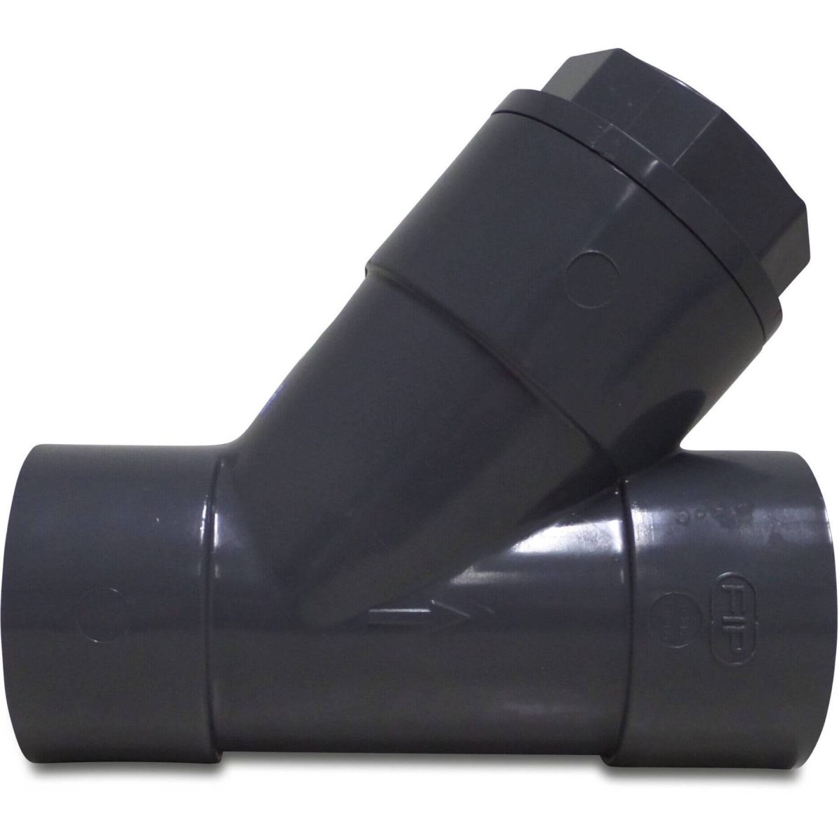 Terugslagklep PVC-U 75 mm lijmmof 10bar DN65 grijs | Aantal 1 PCS