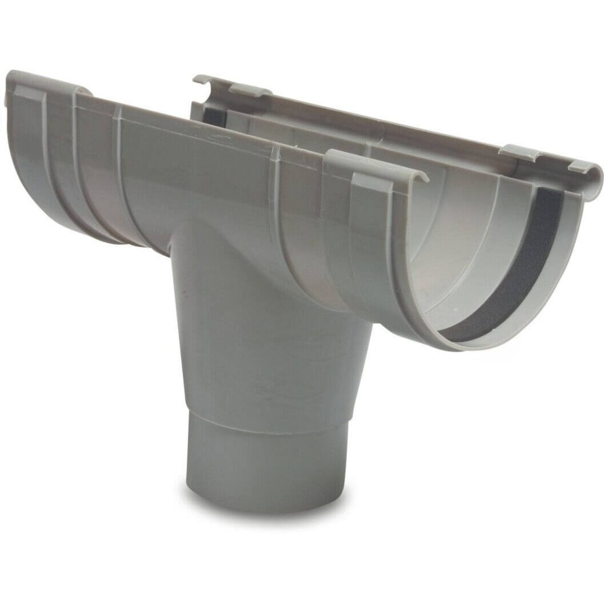 Uitloopstuk PVC-U 125 mm x 80 mm manchet x verjonging grijs | Aantal 10 PCS