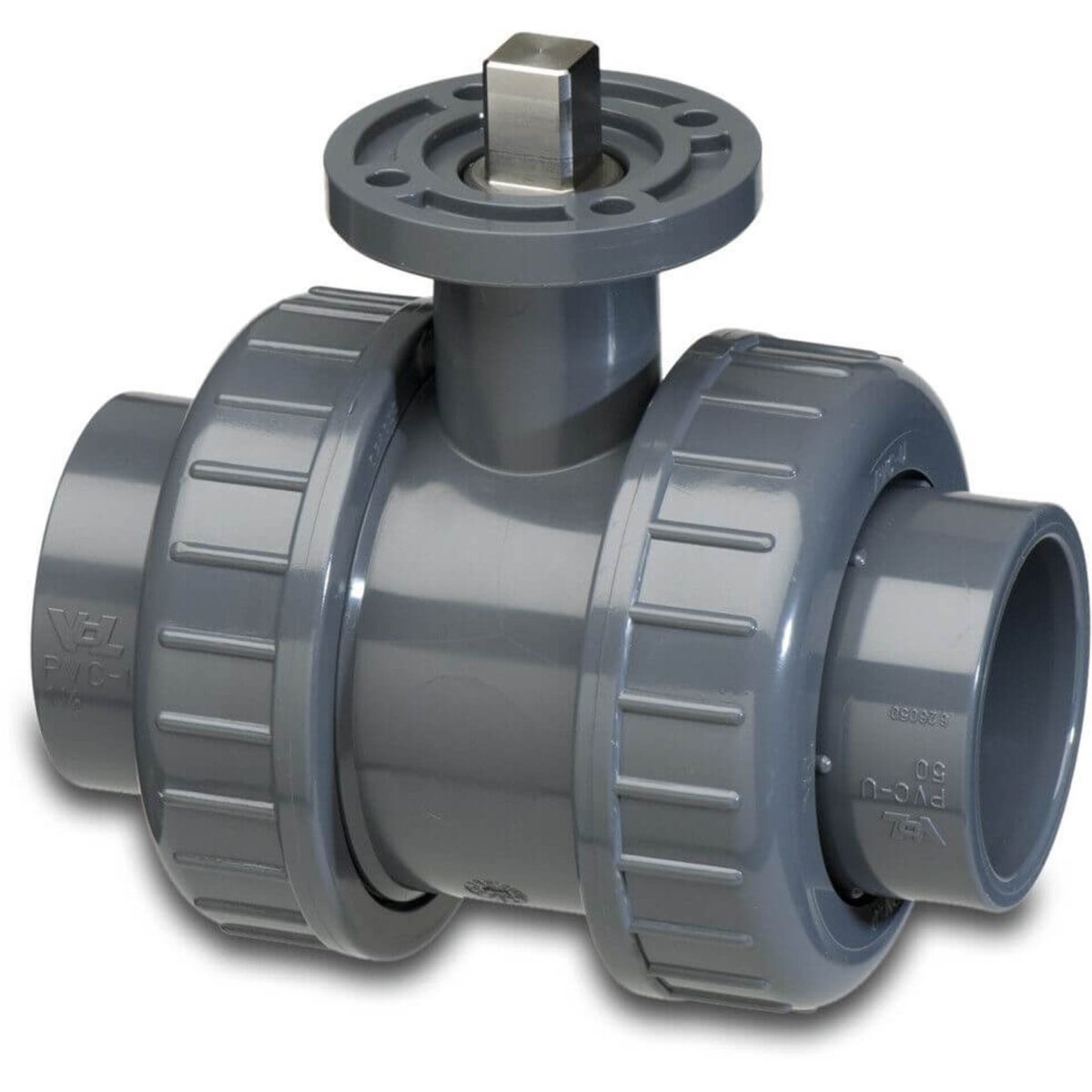 VDL Kogelkraan PVC-U 63 mm lijmmof 16bar grijs type ISO-TOP | Aantal 1 PCS