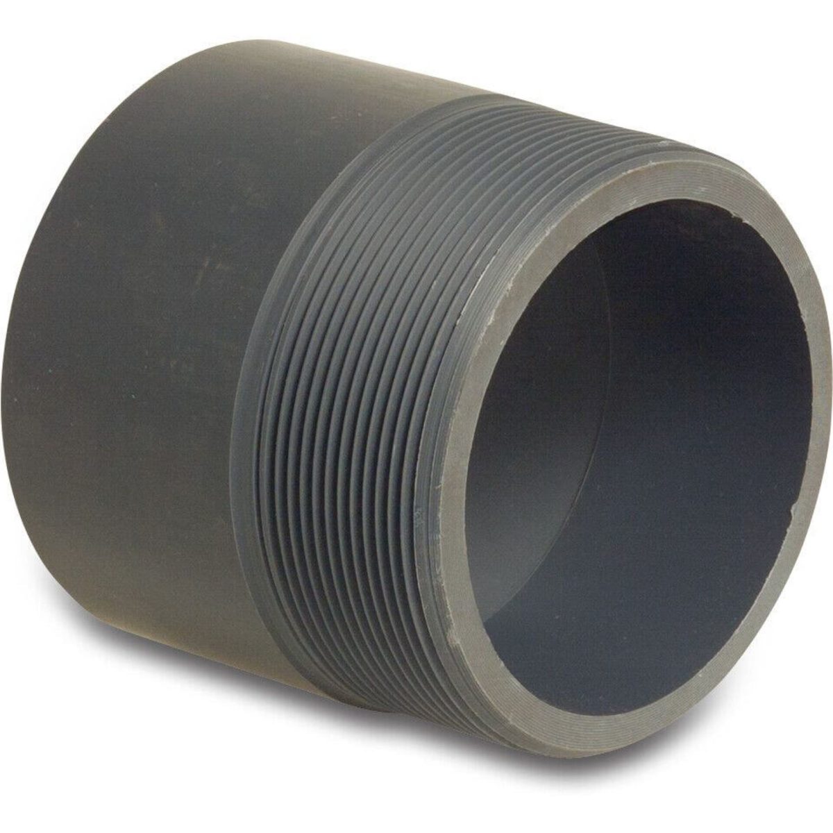 VDL Puntstuk PVC-U 32/40 mm x 1 1/4" lijmmof/spie x buitendraad 10bar grijs type handgevormd | Aantal 1 PCS