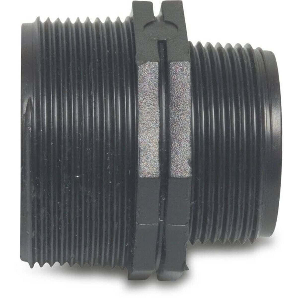Verloopnippel PP 3" x 2" buitendraad 6bar zwart | Aantal 1 PCS