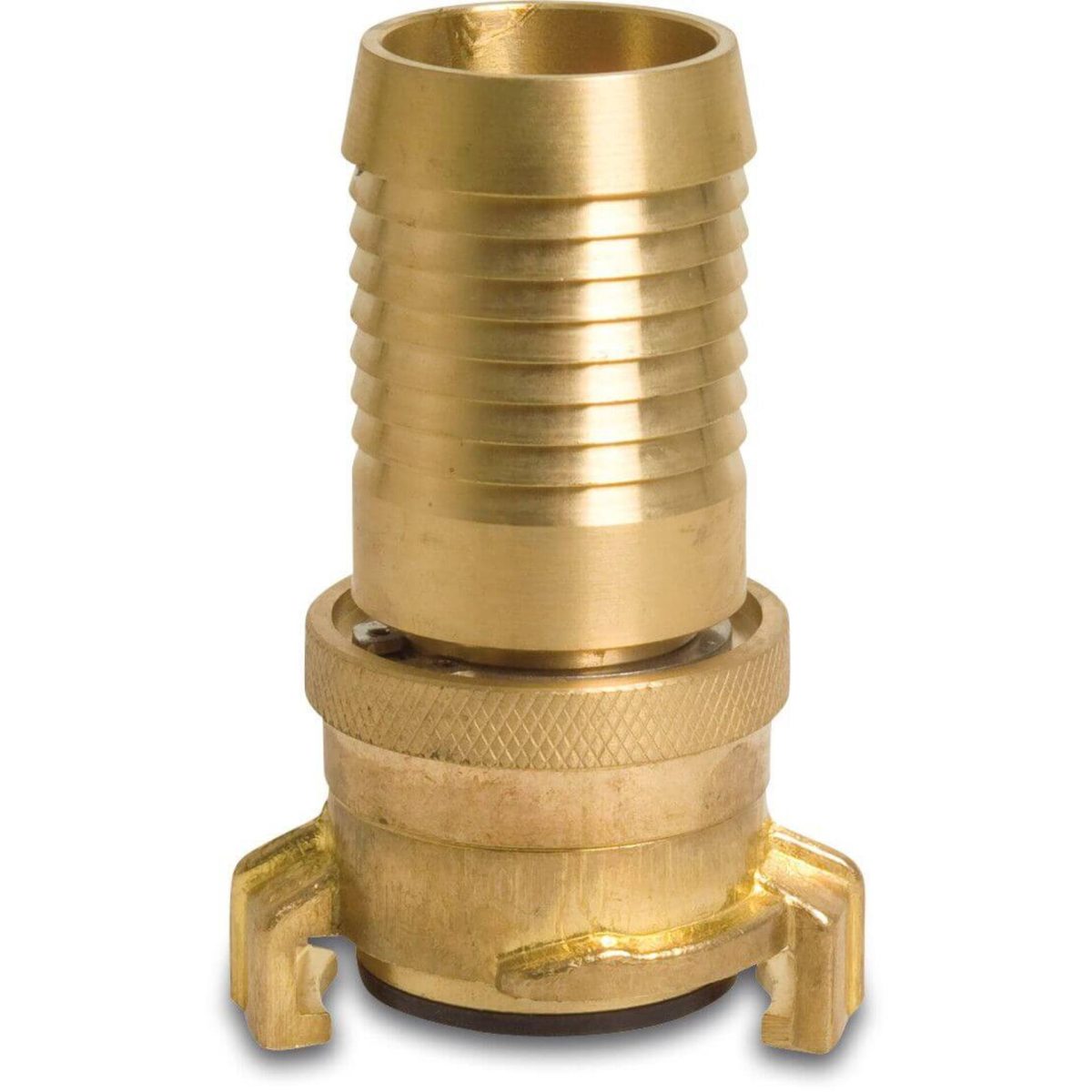 Zuig- en hoge druk snelkoppeling messing 25 mm slangtule NA 40 25bar type draaibaar | Aantal 1 PCS