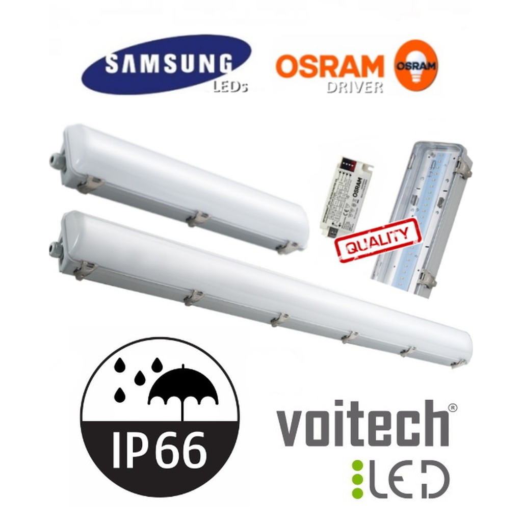 Voitech LED IP66 Armatuur 50W 6000°K 1560mm