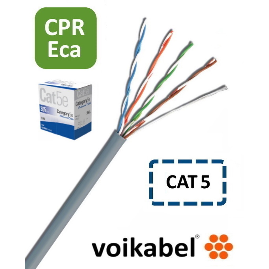 Data kabel UTP Cat 5e 4 x 2 x AWG24/1