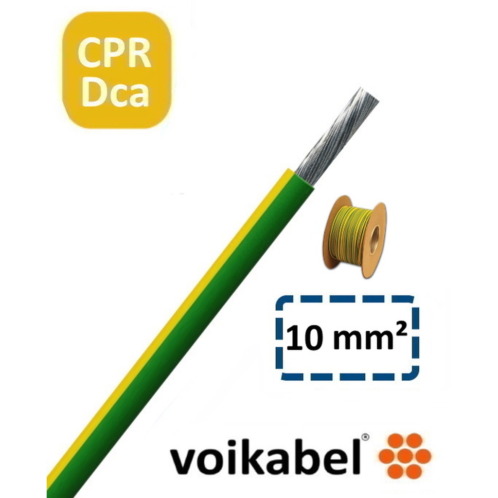 H1Z2Z2-K Dca Solar kabel 10 mm² groen/geel HASPEL