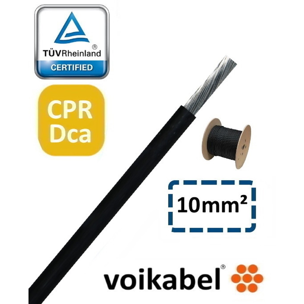 H1Z2Z2-K Dca Solar kabel 10 mm² zwart HASPEL