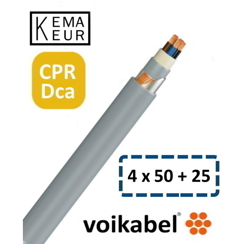 VG-YMvKas Dca 4 x 50 mm² + 25 mm² p/m.
