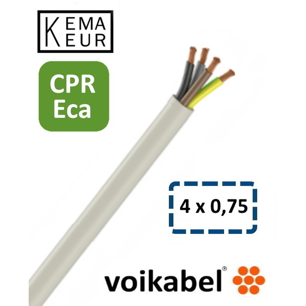 PVC mantelleiding ( VMvL ) H05VV-F Eca 4 x 0