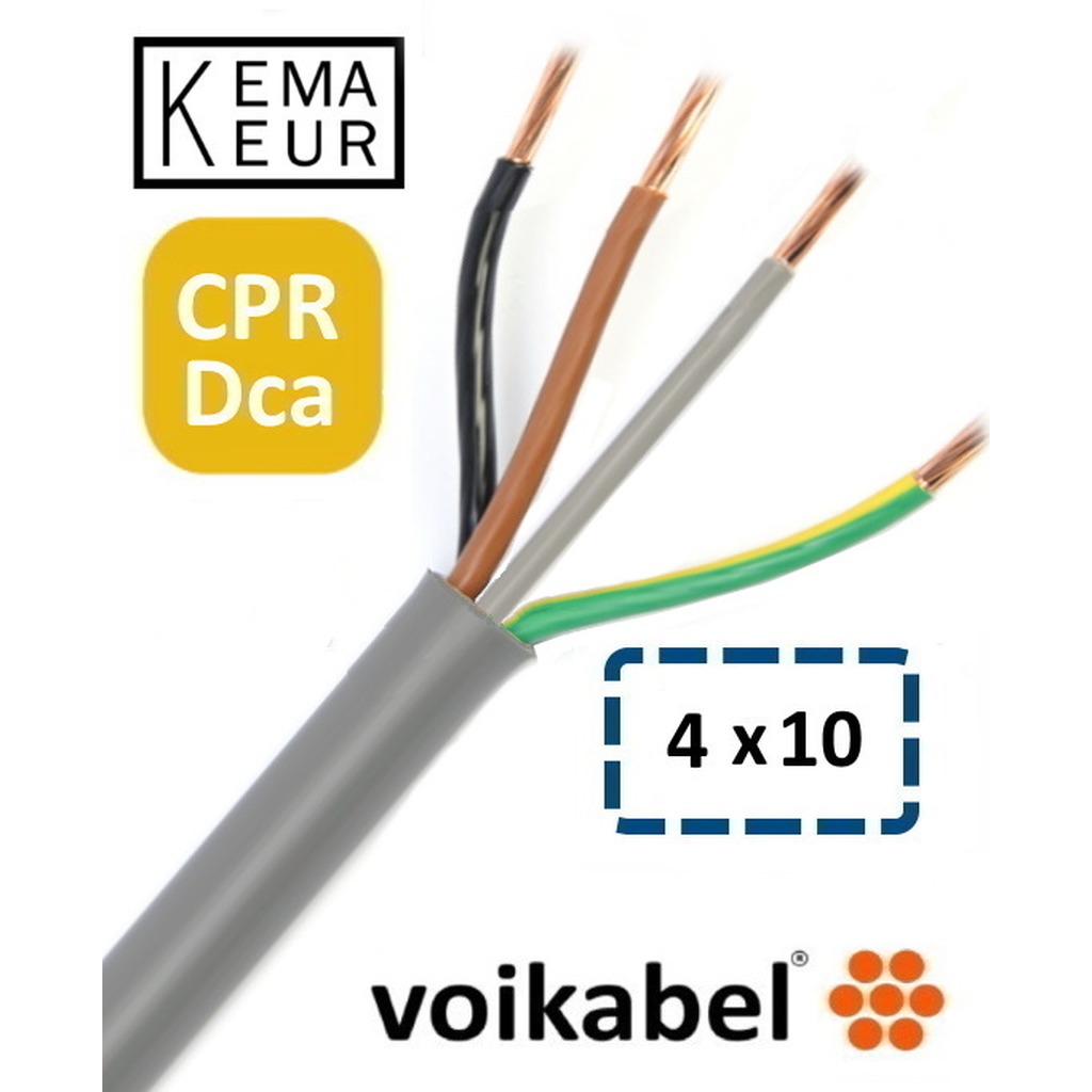 YMvK Dca 4 x 10 mm² p/m.