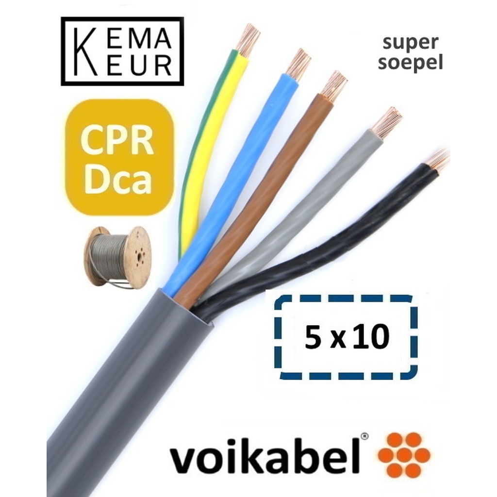 YMVK Dca SS 5 x 10 mm² prijs per 100 meter