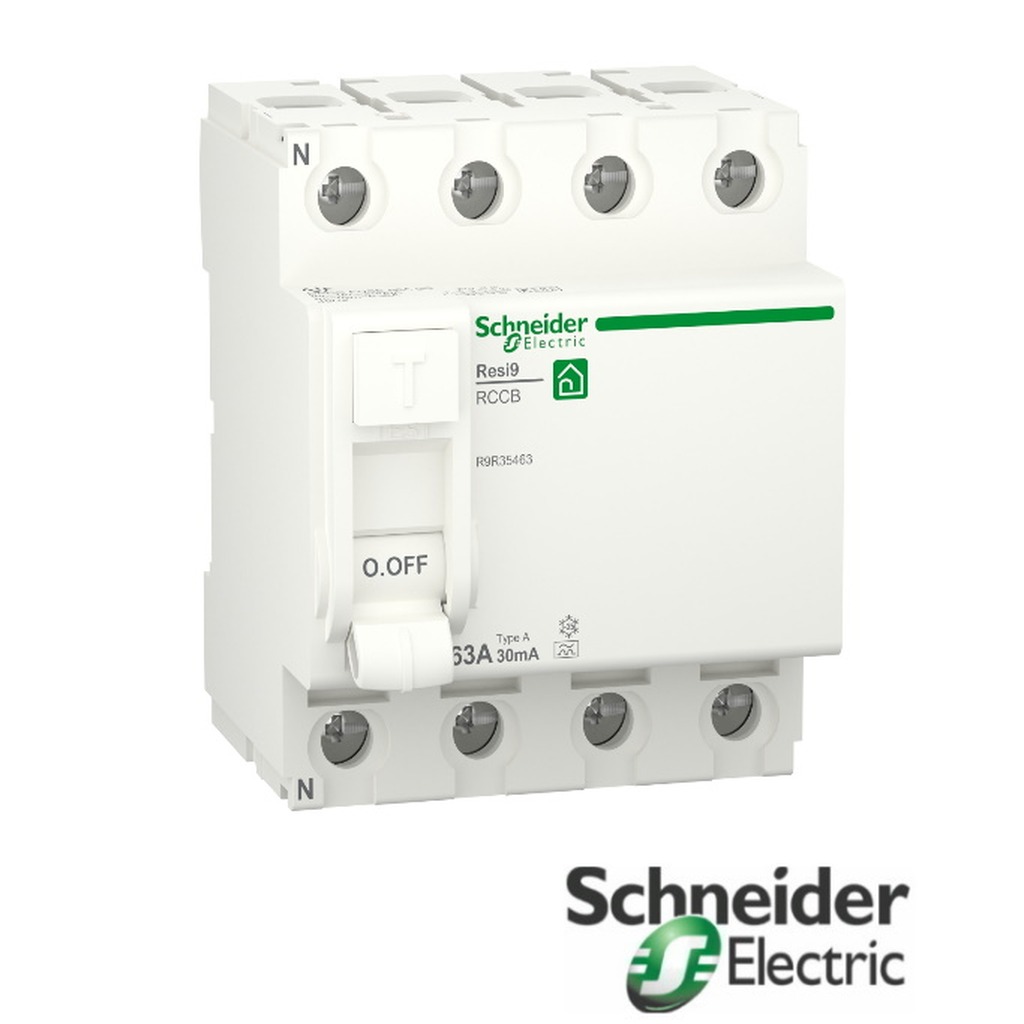 Schneider RESI9 aardlekschakelaar 4P 63A 30mA A
