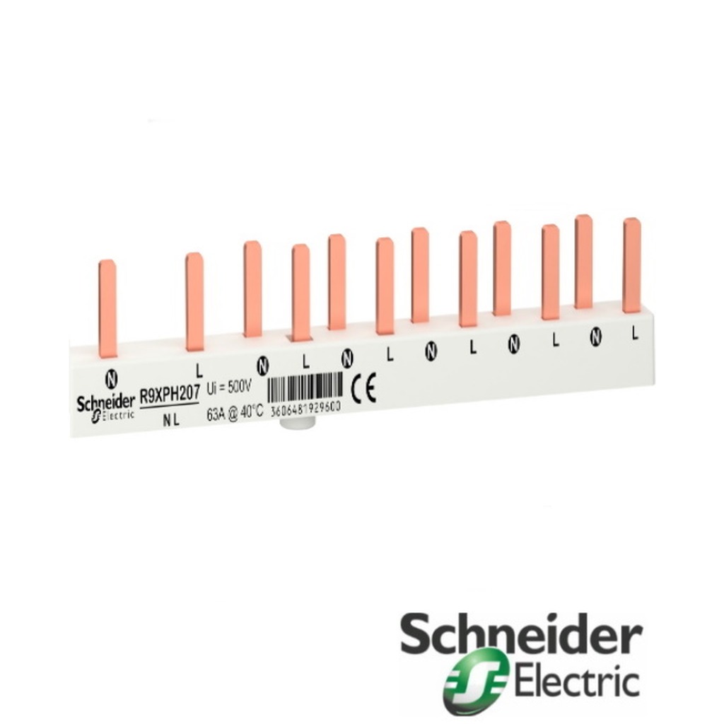 Schneider Busbar 1P+N 2P RCCB + 3 MCB / Fornuisgroep per stuk